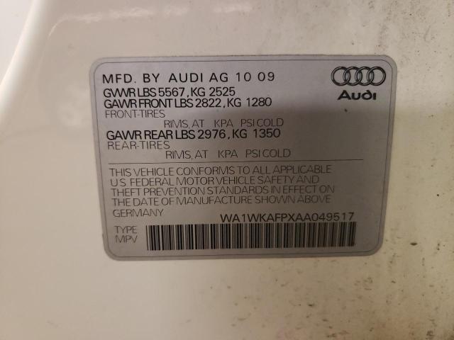WA1WKAFPXAA049517 - 2010 AUDI Q5 PRESTIGE 白色 照片 13