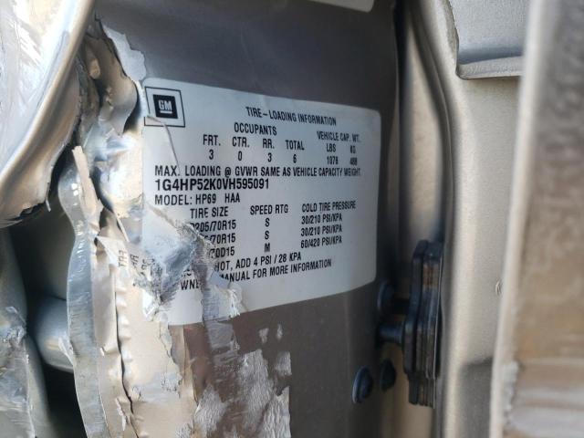 1G4HP52K0VH595091 - 1997 BUICK LESABRE ES CUSTOM GOLD photo 12