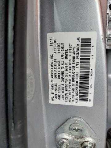 1HGCP2F66BA150208 - 2011 HONDA ACCORD SE SILVER photo 12