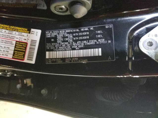 5TDGZRBH5NS196825 - 2022 TOYOTA HIGHLANDER XLE 黑色 照片 14