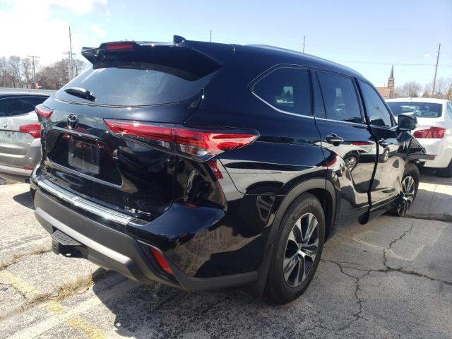 5TDGZRBH5NS196825 - 2022 TOYOTA HIGHLANDER XLE 黑色 照片 3