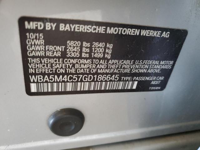 WBA5M4C57GD186645 - 2016 BMW 535 XIGT SILVER photo 13