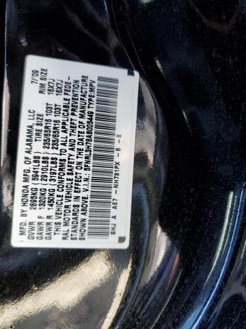 5FNRL3H78AB005449 - 2010 HONDA ODYSSEY EXL BLACK photo 14