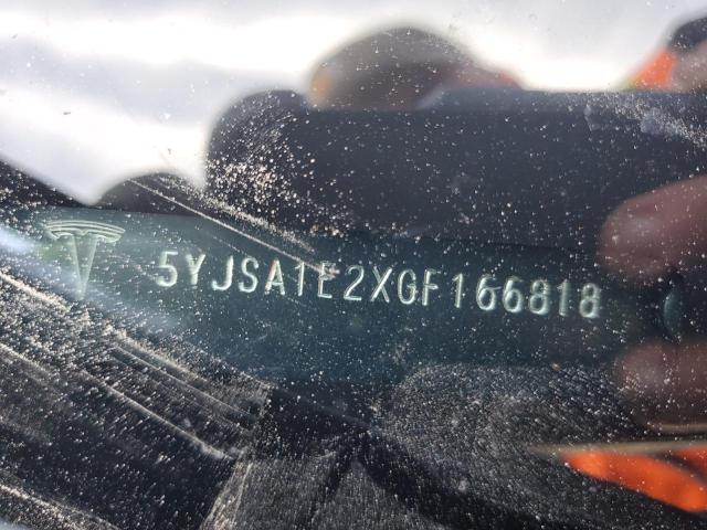 5YJSA1E2XGF166818 - 2016 TESLA MODEL S 灰色 照片 12