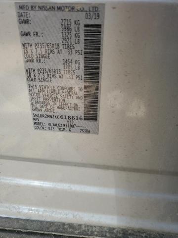 5N1DR2MN2KC618636 - 2019 NISSAN PATHFINDER S SILVER photo 14