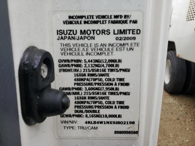 4KLB4W1NX9J802198 - 2009 ISUZU NPR WHITE photo 13