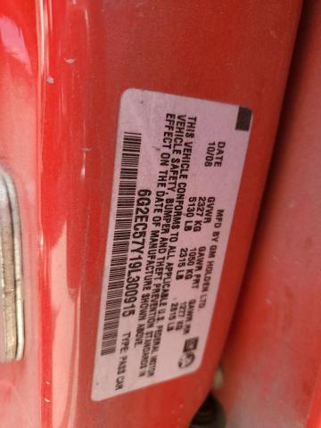 6G2EC57Y19L300915 - 2009 PONTIAC G8 GT RED photo 12