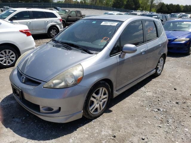 JHMGD38677S067706 - 2007 HONDA FIT S SILVER photo 2