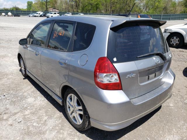 JHMGD38677S067706 - 2007 HONDA FIT S SILVER photo 3