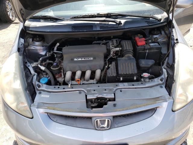 JHMGD38677S067706 - 2007 HONDA FIT S SILVER photo 7