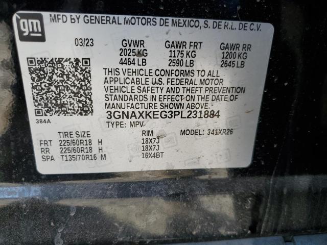 3GNAXKEG3PL231884 - 2023 CHEVROLET EQUINOX LT BLACK photo 13