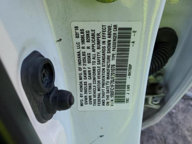 19XFC1F70JE201076 - 2018 HONDA CIVIC EXL WHITE photo 12