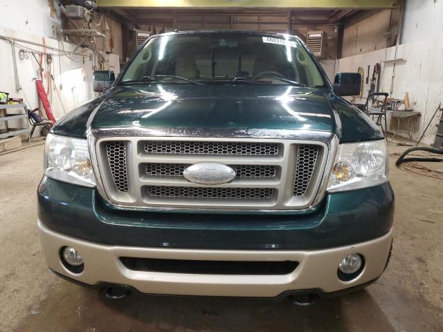 1FTPW14V07KB46678 - 2007 FORD F150 SUPERCREW GREEN photo 5