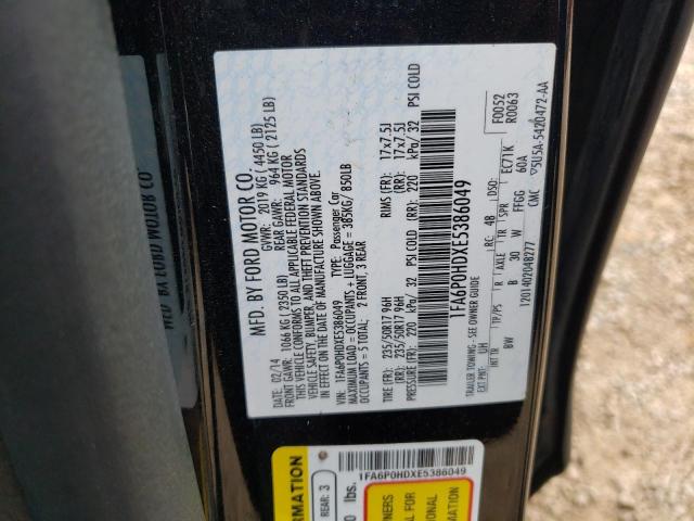 1FA6P0HDXE5386049 - 2014 FORD FUSION SE BLACK photo 13