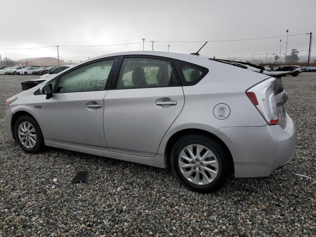 JTDKN3DP3D3039382 - 2013 TOYOTA PRIUS PLUG SILVER photo 2