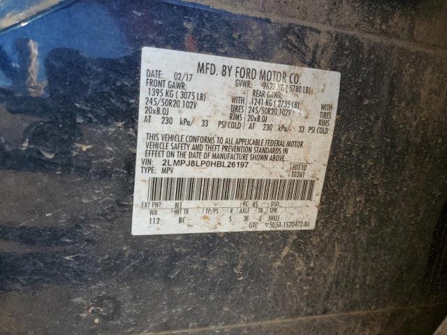 2LMPJ8LP0HBL26197 - 2017 LINCOLN MKX RESERVE BLUE photo 12