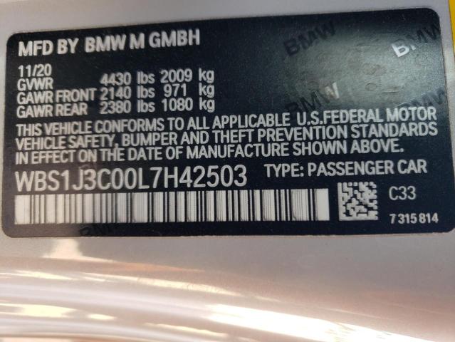 WBS1J3C00L7H42503 - 2020 BMW M2 CS Boz foto 12