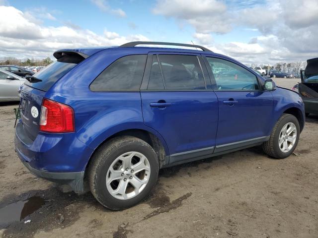 2FMDK3JC5EBA09199 - 2014 FORD EDGE SEL BLUE photo 3