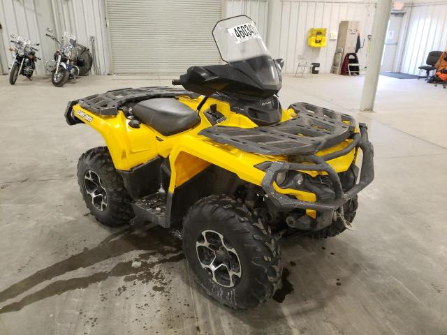 3JBLKCN11DJ000235 - 2013 CAN-AM OUTLANDER 800R XT YELLOW photo 1