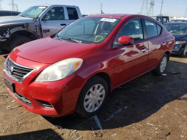 3N1CN7AP4CL843759 - 2012 NISSAN VERSA S RED photo 1