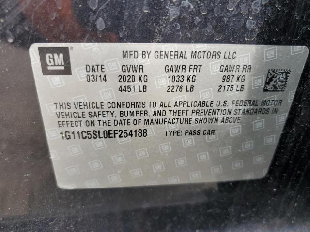 1G11C5SL0EF254188 - 2014 CHEVROLET MALIBU 1LT BLACK photo 13