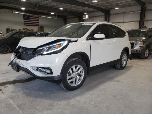 5J6RM4H7XFL133130 - 2015 HONDA CR-V EXL WHITE photo 2