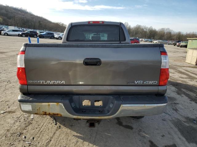 5TBDT44126S530682 - 2006 TOYOTA TUNDRA DOUBLE CAB SR5 GRAY photo 6