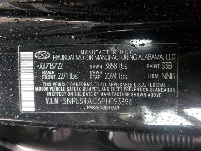 5NPLS4AG5PH093394 - 2023 HYUNDAI ELANTRA SEL BLACK photo 12