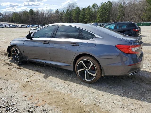 1HGCV2F31KA029694 - 2019 HONDA ACCORD SPORT GRAY photo 2