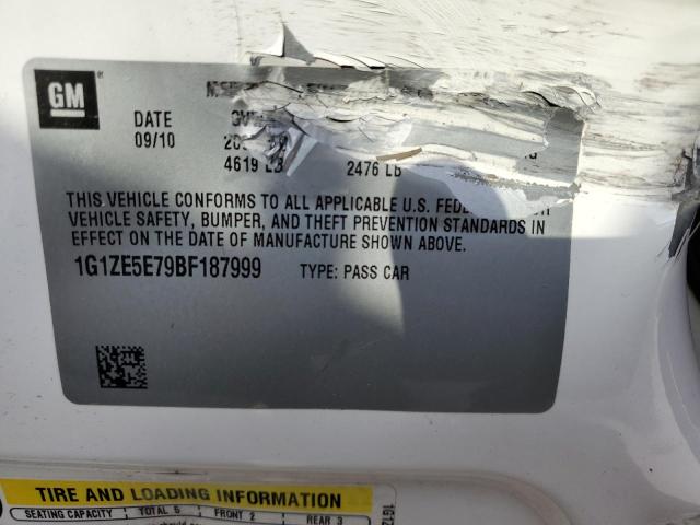 1G1ZE5E79BF187999 - 2011 CHEVROLET MALIBU LTZ თეთრი ფოტო 12