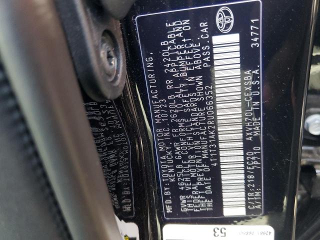 4T1T31AK2RU066352 - 2024 TOYOTA CAMRY SE NIGHT SHADE BLACK photo 12