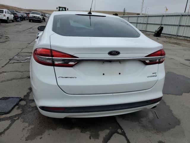 3FA6P0LU3JR141723 - 2018 FORD FUSION SE HYBRID WHITE photo 6