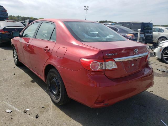 2T1BU4EE8BC611914 - 2011 TOYOTA COROLLA BASE RED photo 3