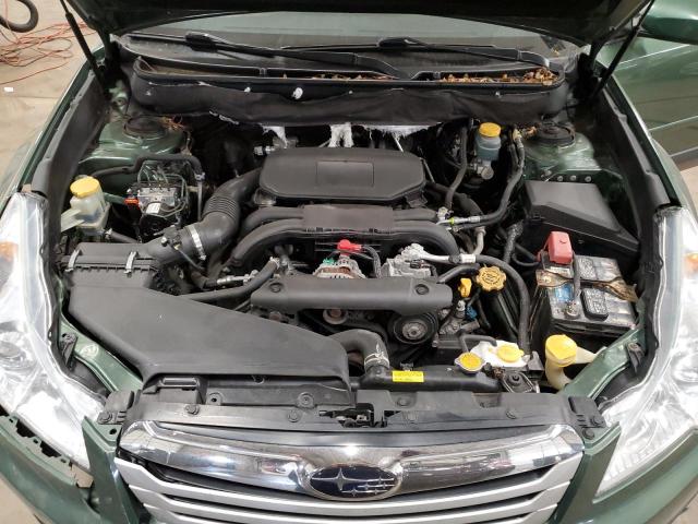 4S4BRCKC5B3437822 - 2011 SUBARU OUTBACK 2.5I LIMITED GREEN photo 11