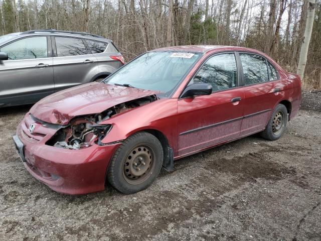 2HGES16395H025913 - 2005 HONDA CIVIC DX VP RED photo 1