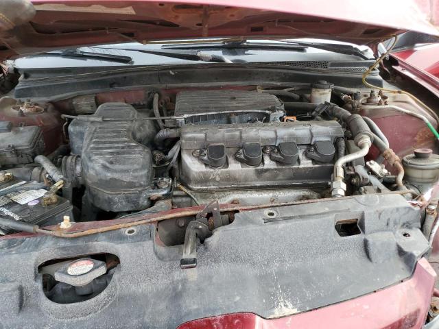 2HGES16395H025913 - 2005 HONDA CIVIC DX VP RED photo 11