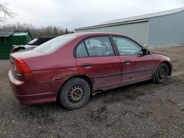2HGES16395H025913 - 2005 HONDA CIVIC DX VP RED photo 3