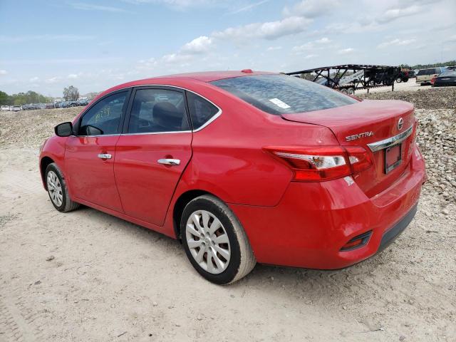 3N1AB7AP4HY342140 - 2017 NISSAN SENTRA S RED photo 2