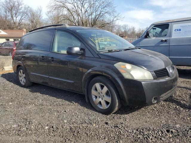 5N1BV28U05N131805 - 2005 NISSAN QUEST S BLACK photo 4