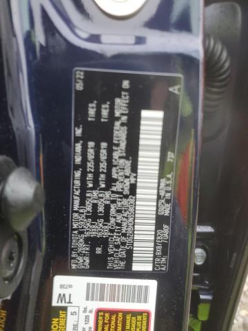5TDGZRBH0NS580382 - 2022 TOYOTA HIGHLANDER XLE BLUE photo 13