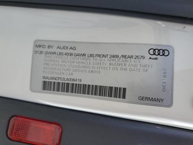 WAUANCF52LA006419 - 2020 AUDI A5 PREMIUM WHITE photo 13