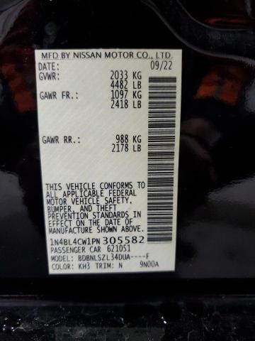 1N4BL4CW1PN305582 - 2023 NISSAN ALTIMA SR BLACK photo 13