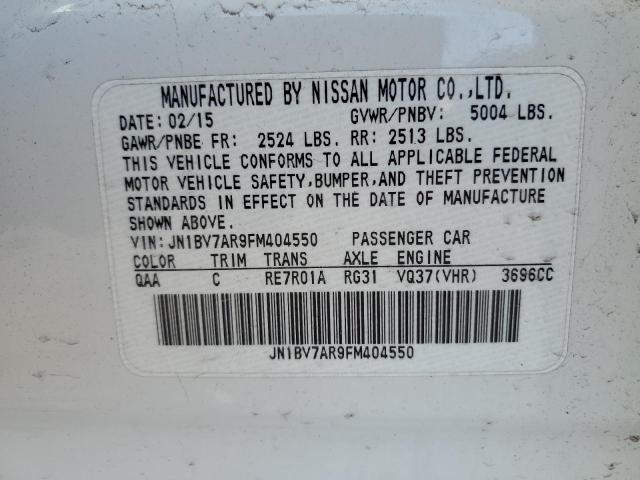 JN1BV7AR9FM404550 - 2015 INFINITI Q50 BASE Սպիտակ լուսանկար 12