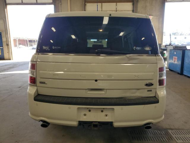 2FMHK6C8XDBD11405 - 2013 FORD FLEX SEL WHITE photo 6