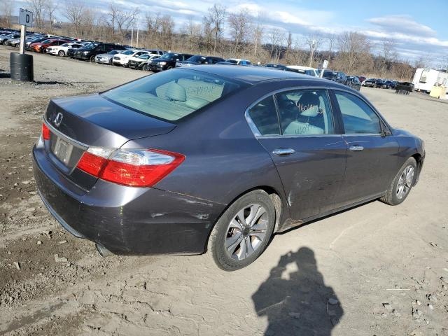 1HGCR2F3XEA038287 - 2014 HONDA ACCORD LX GRAY photo 3