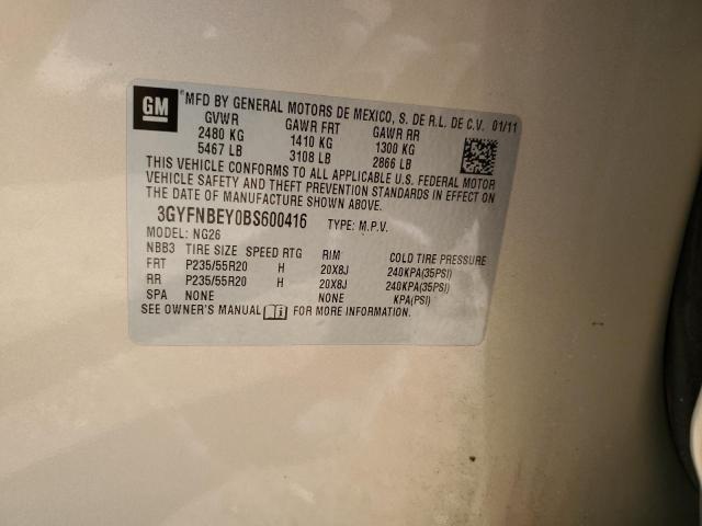 3GYFNBEY0BS600416 - 2011 CADILLAC SRX PERFORMANCE COLLECTION Marron photo 13