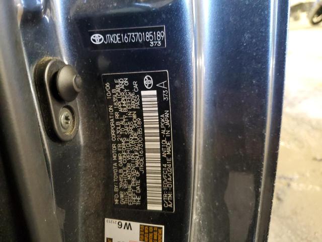 JTKDE167370185189 - 2007 TOYOTA SCION TC ნაცრისფერი ფოტო 12