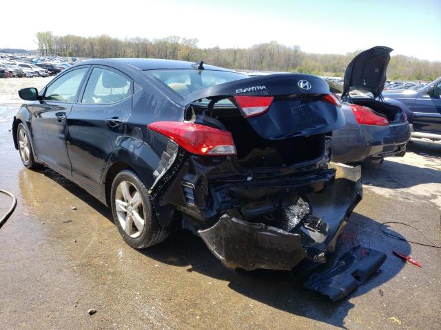 5NPDH4AE0DH299137 - 2013 HYUNDAI ELANTRA GLS BLACK photo 2