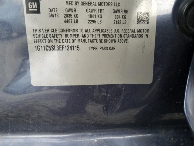 1G11C5SL3EF124115 - 2014 CHEVROLET MALIBU 1LT 蓝色 照片 10