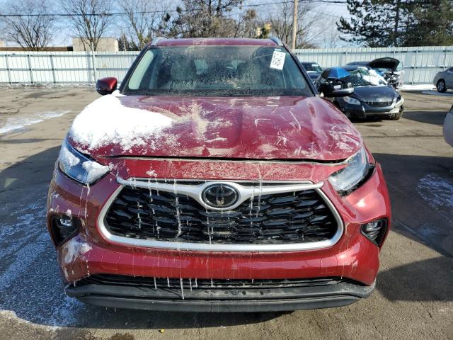 5TDGZRBH9NS573513 - 2022 TOYOTA HIGHLANDER XLE RED photo 5